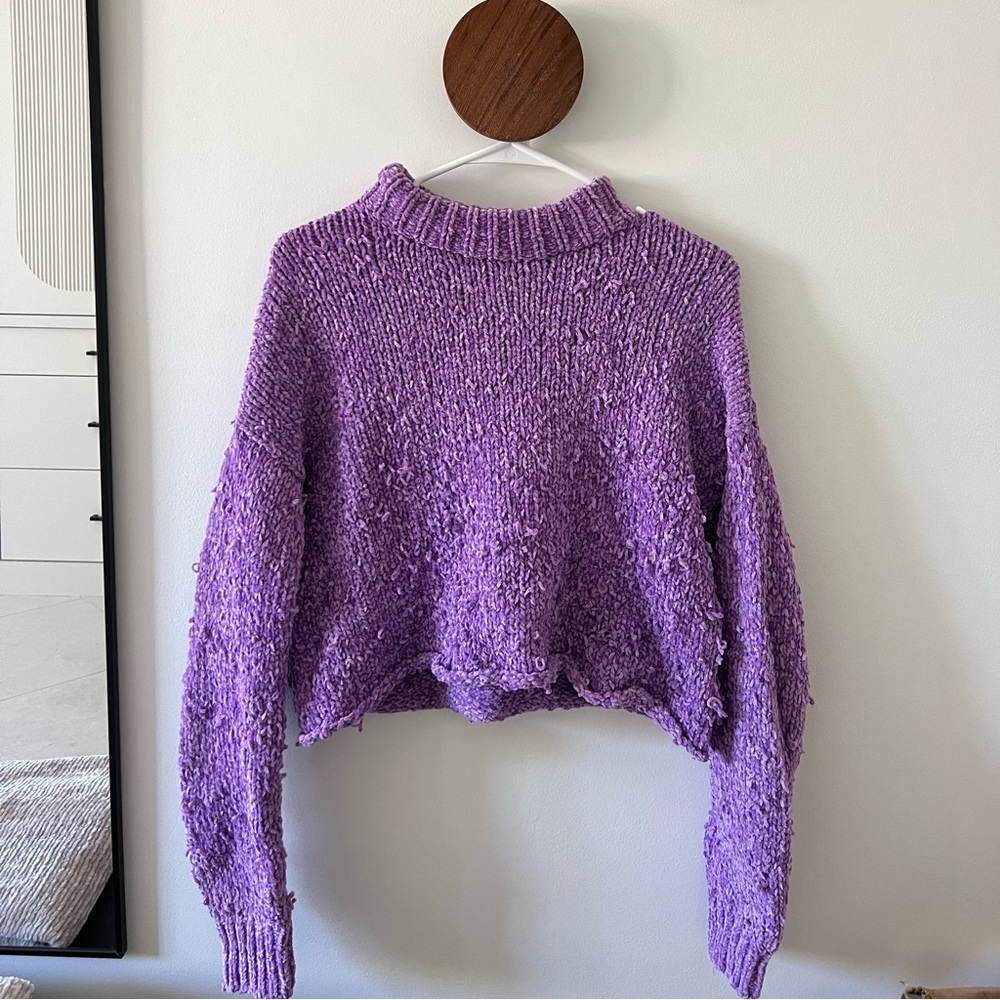 Purple knit sweater